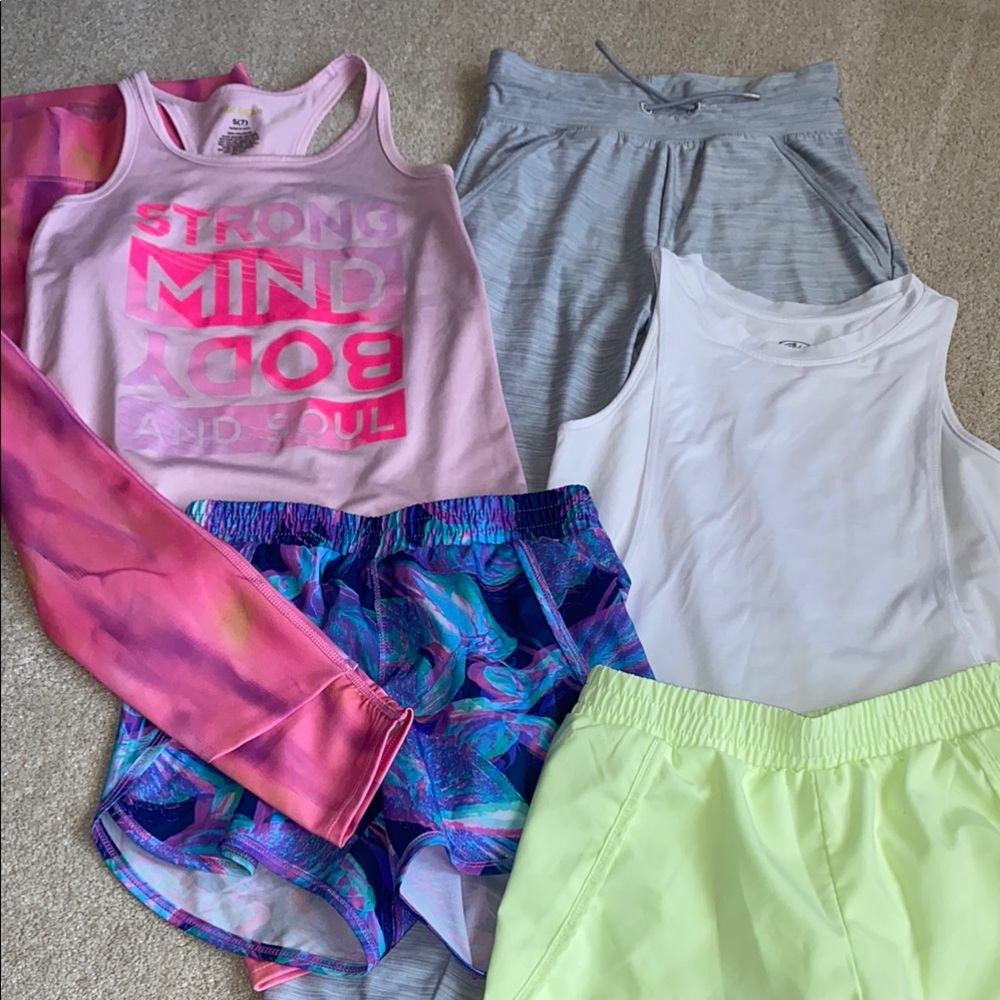 All in Motion Kids Matching Set - Pink, Blue, Gray, White, Neon Yellow